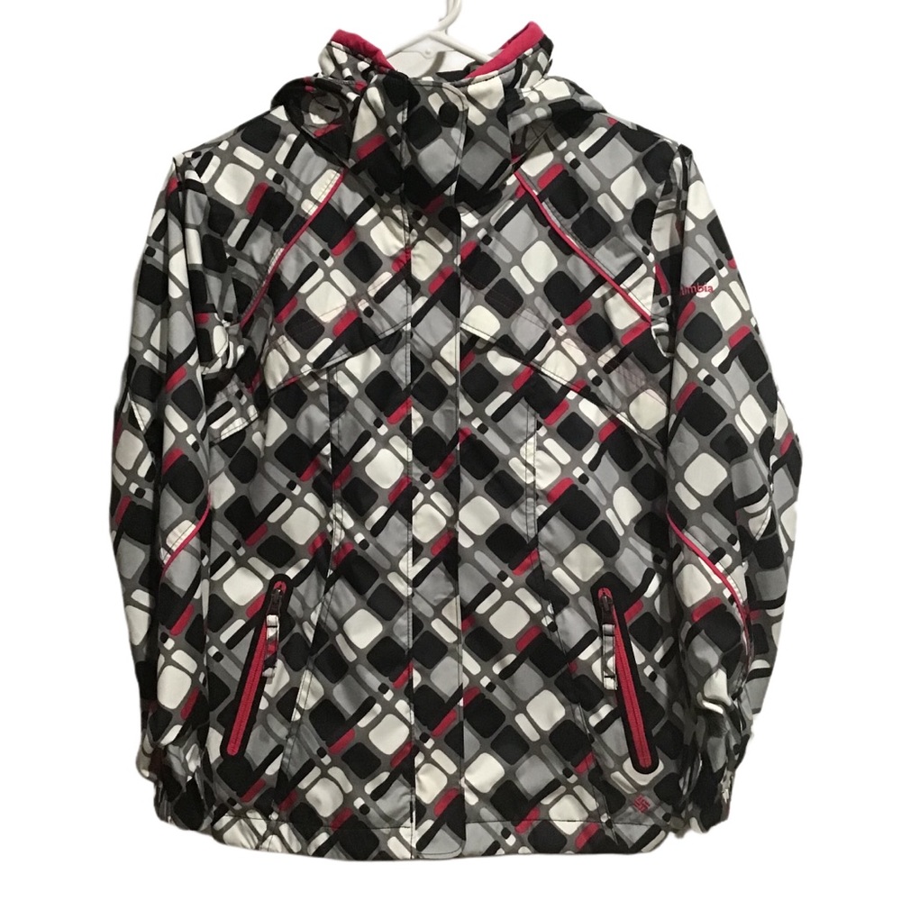 Columbia Omni-Tech Girls Jacket size 10/12 Multicolor - Picture 2 of 16